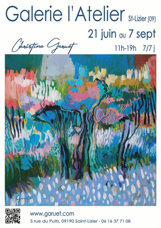 Nouvelles peintures de Christine Garuet dans sa Galerie