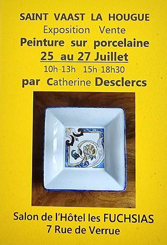 Catherine Desclercs > Exposition de peinture sur porcelaine