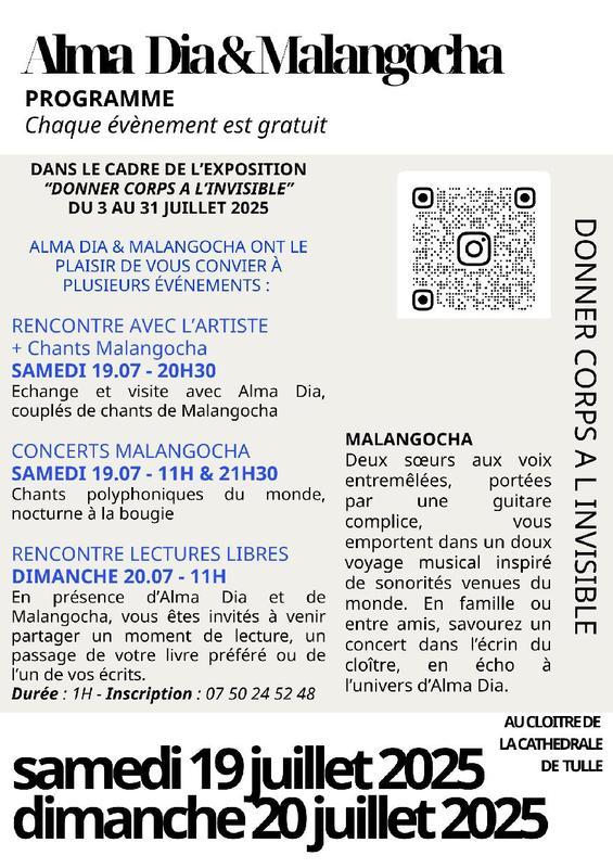 Exposition Alma Dia "Donner corps à l'invisible - Peintures chantées"