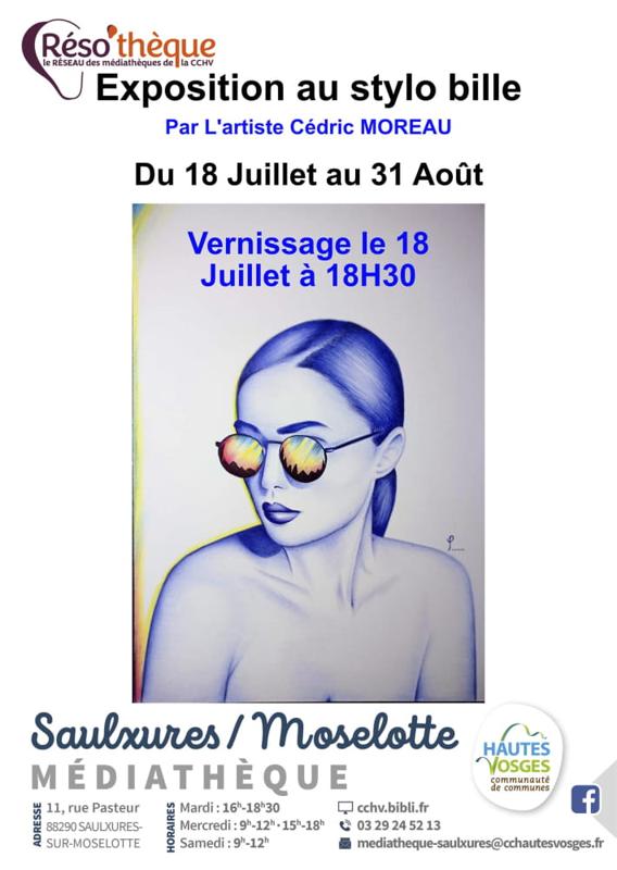 Exposition "Au stylo bille" Cédric Moreau