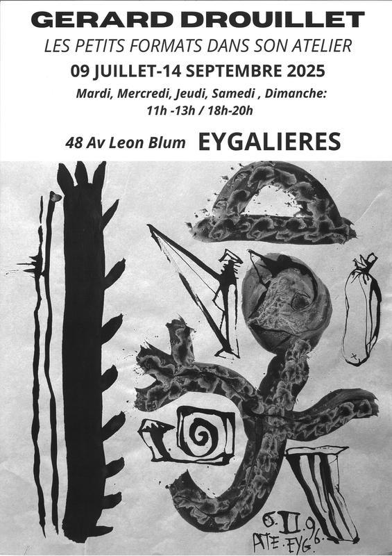 Exposition Gérard Drouillet - les petits formats dans son atelier