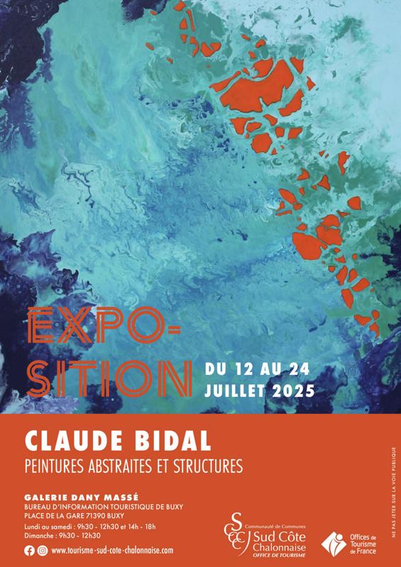 Exposition de peintures abstraites et structures de Claude Bidal