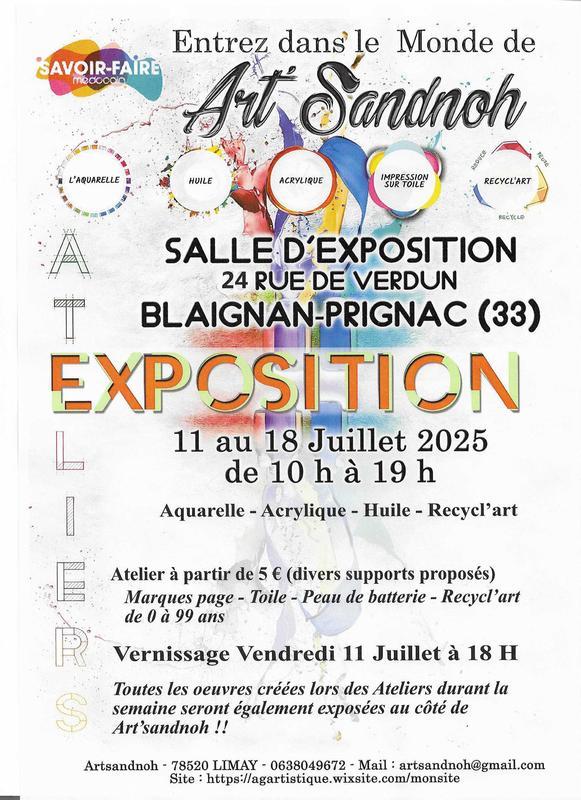 Exposition et ateliers : Entrez dans le monde d'Art Sandnoh