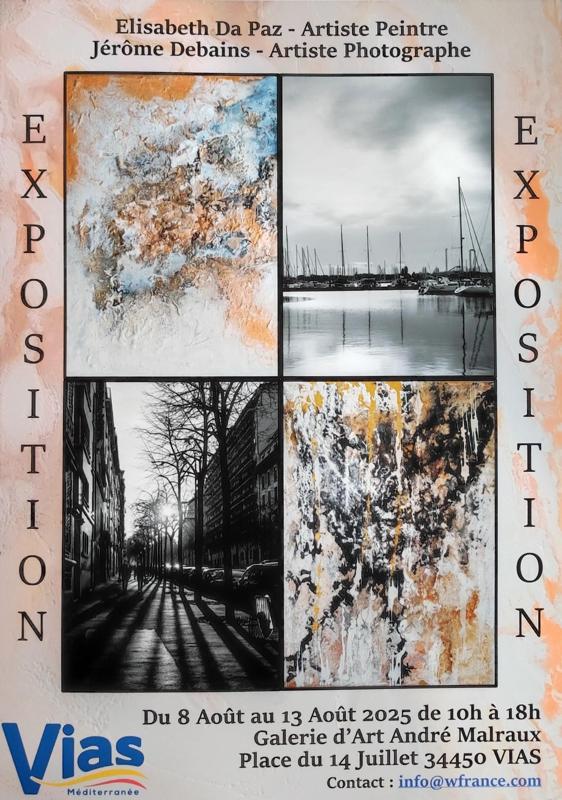 Exposition : Elisabeth Da Paz - Artiste Peintre / Jérôme Debains - Artiste Photographe