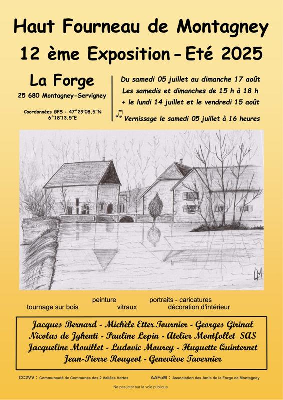 Exposition estivale à la Forge de Montagney