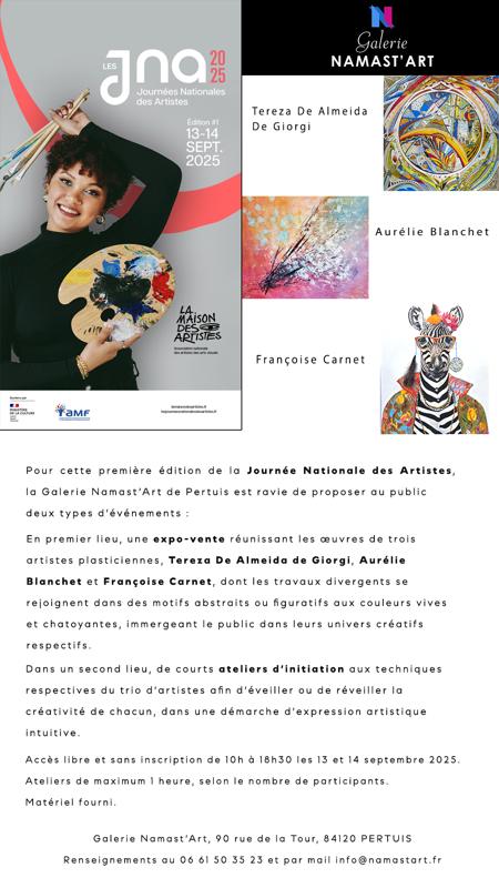 Journées Nationales des Artistes à la Galerie Namast'Art