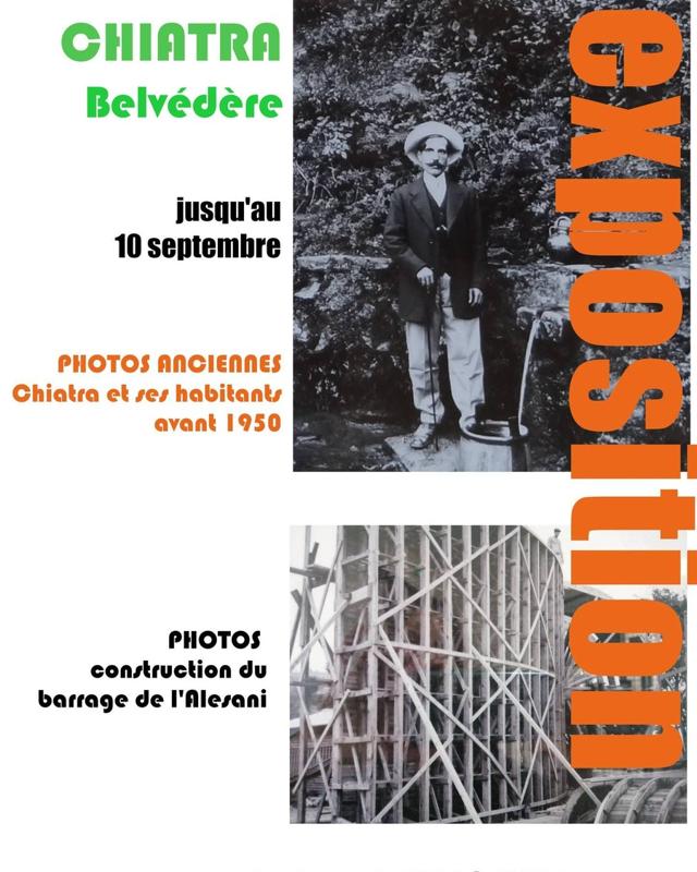 Exposition de photographies anciennes : Chiatra et ses habitants avant 1950, Photos de la construction du barrage de l'Alesani - Chjatra di Verde
