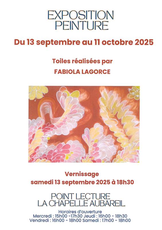 Exposition peinture de Fabiola Lagorce