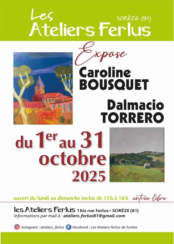EXPOSITIONS "LES ATELIERS FERLUS" - OCTOBRE