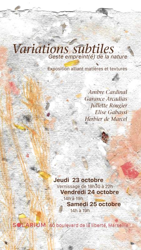 Exposition Variations subtiles - Geste empreint(é) de la nature