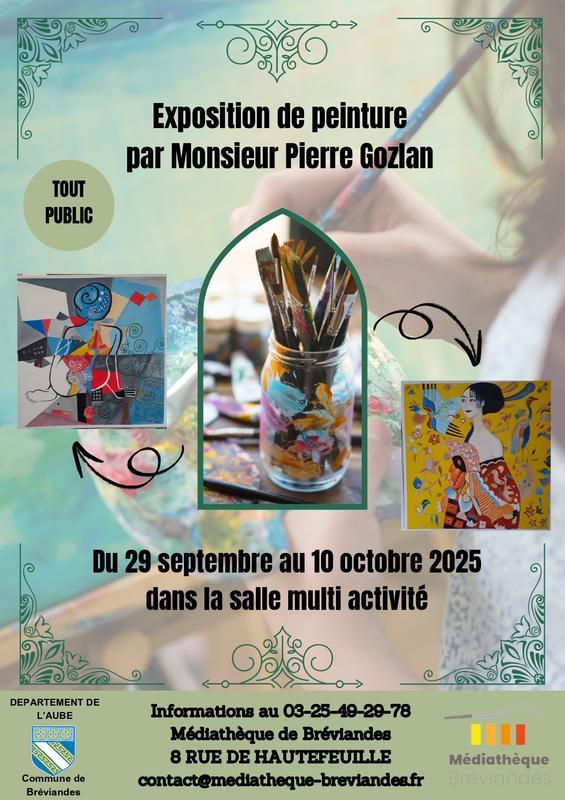Exposition de peintures de Pierre Gozlan