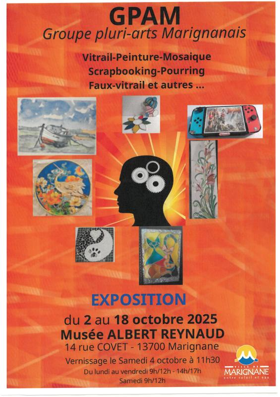 Exposition du collectif d'artistes du Groupe Pluri Arts Marignanais (GPAM)