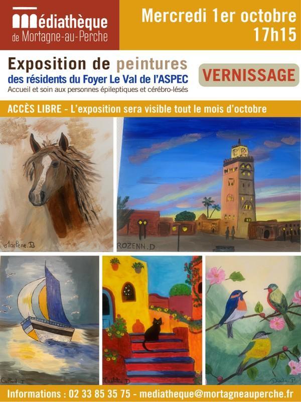 Médiathèque - Exposition de peintures