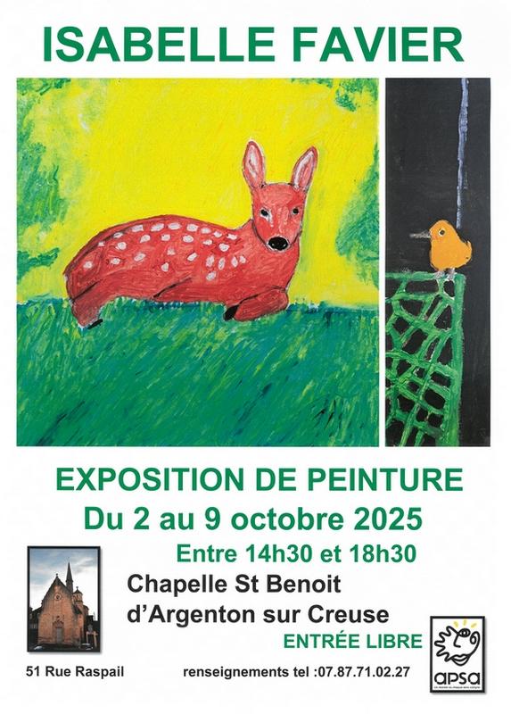 Programme des expositions à la Chapelle Saint-Benoit