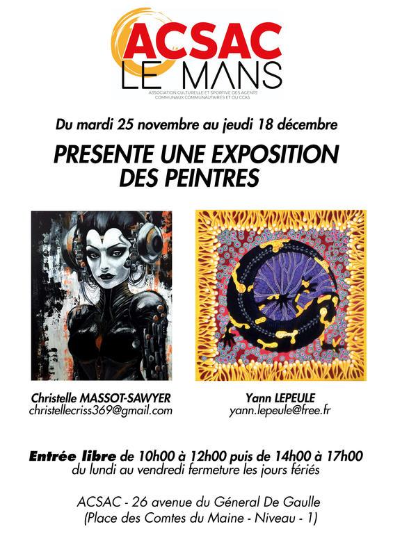 Exposition de peintures par Christelle Massot-Sawyer & Yann Lepeule