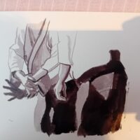 Peintures à l'encre : Aïkido