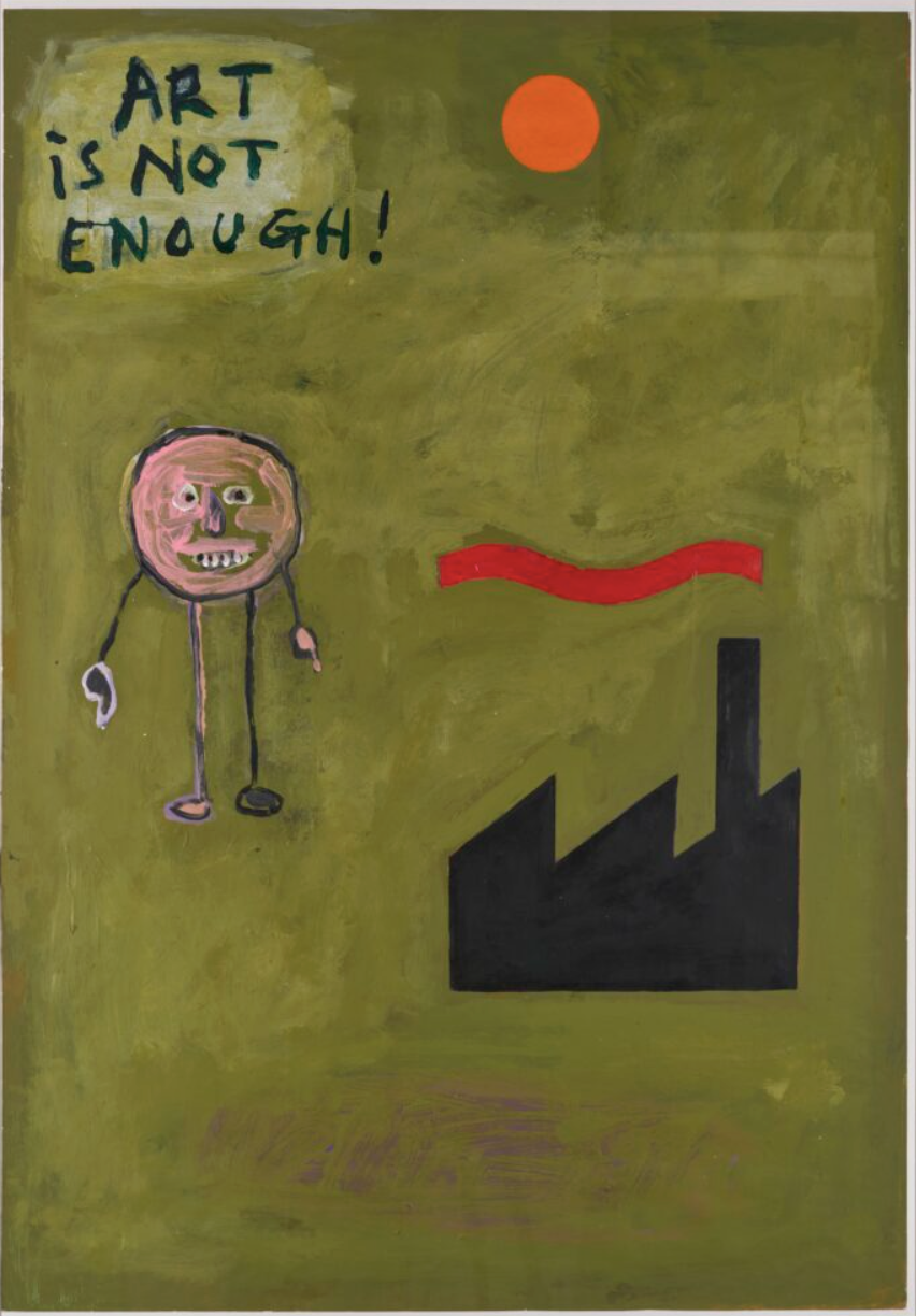 LABELLE-ROJOUX Arnaud, Art is not enough, 2023 — Peinture sur papier, 100 x 70 cm © Fabrice Gousset, Courtesy Galerie Loevenbruck, Paris