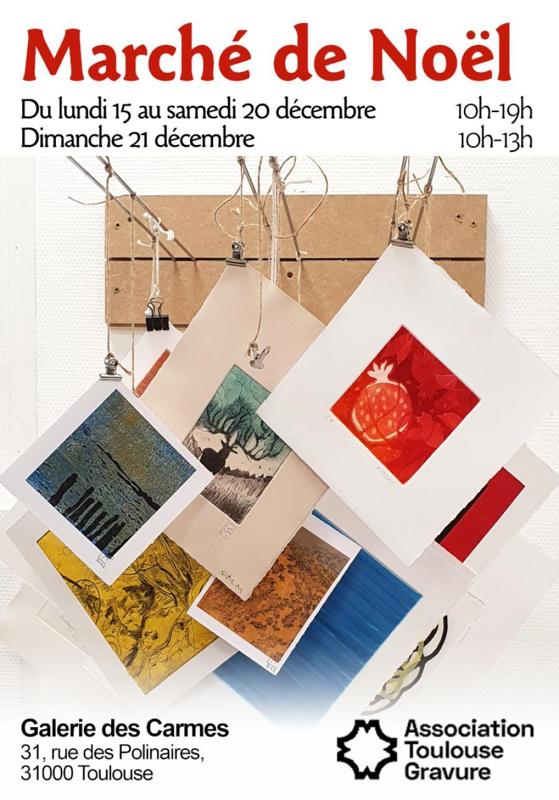 Le marché de Noël de l'association Toulouse Gravure