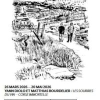 BD à Bastia 2026 / 33e Rencontres de la Bande Dessinée et de l'Illustration / Exposition "Les sourires du vin - Corse immortelle" de Yann Diolo et Matthias Bourdelier - Galerie Una Volta - Bastia