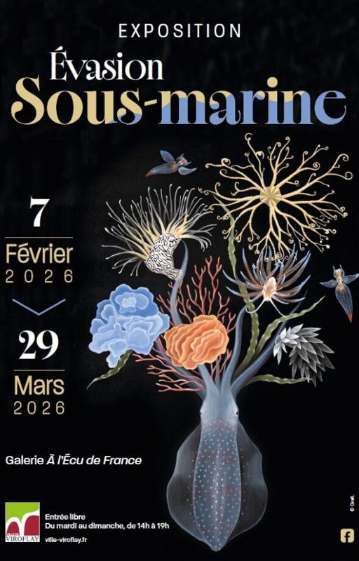 Galerie l’Ecu de France – Exposition: Évasion sous-marine