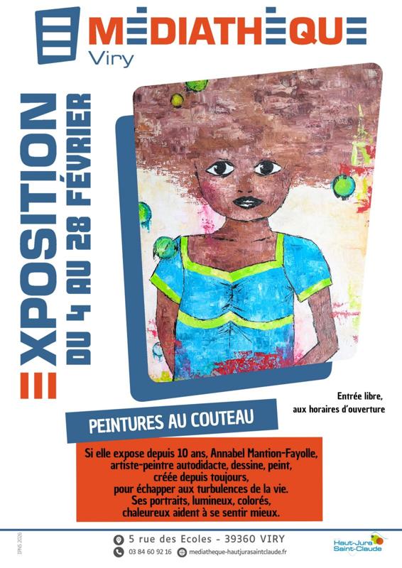 Médiathèque de Viry : Exposition "Peintures au couteau"