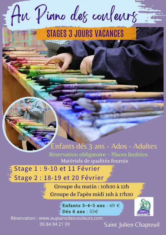 Stage 3 jours Peinture Libre