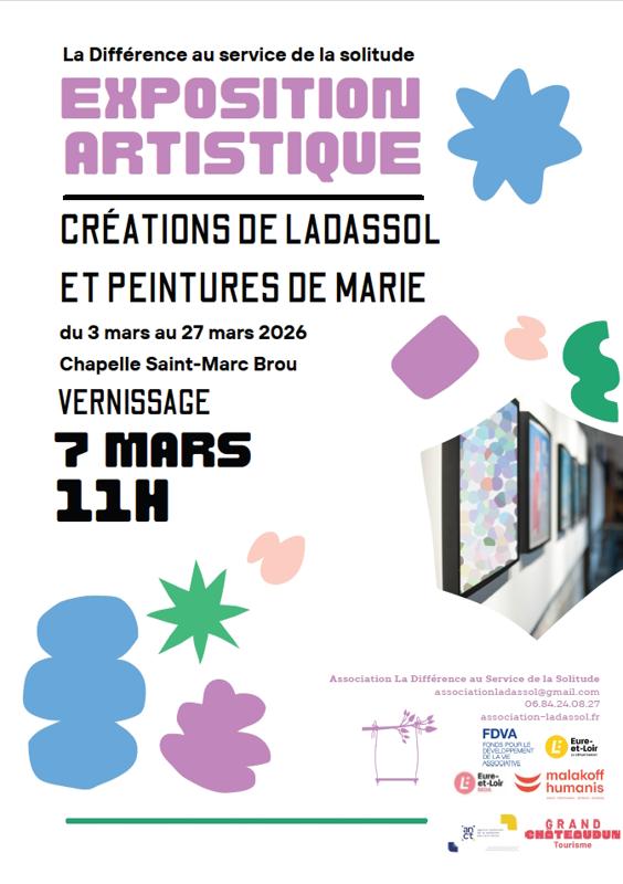 Exposition - Créations de LADASSOL et peintures de Marie