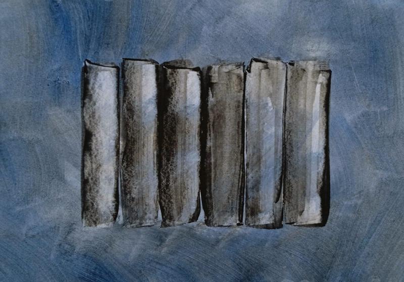 Exposition « Papiers Peints », Embruns & Bibliothèques, de Marie Meynier