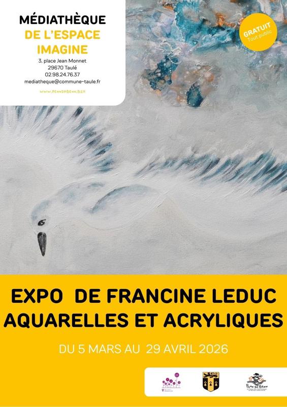 Exposition de Francine le Duc : aquarelles et acryliques