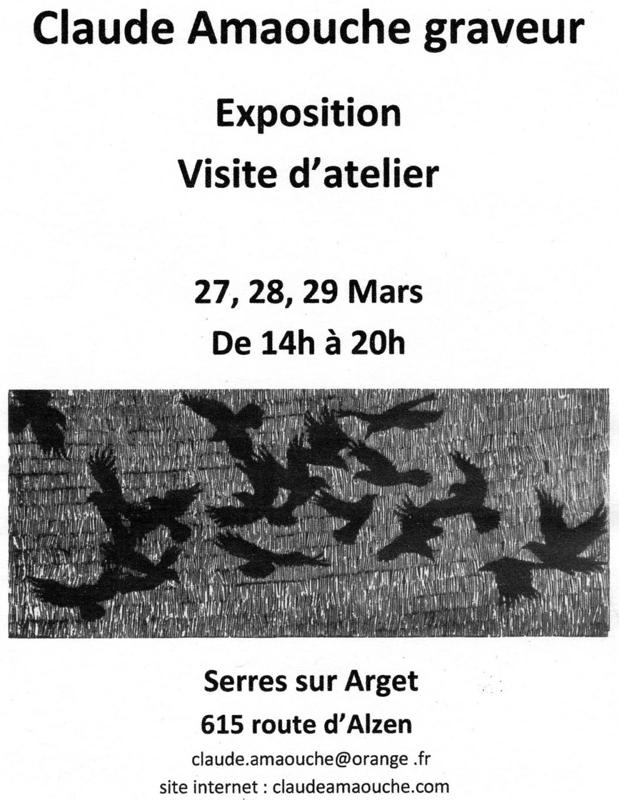Exposition, visite d’atelier Claude Amaouche, graveur