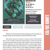 JACES 2026 : Exposition "Mare" de Céline Barrier - Bibliothèque Universitaire (Hall) - Corti