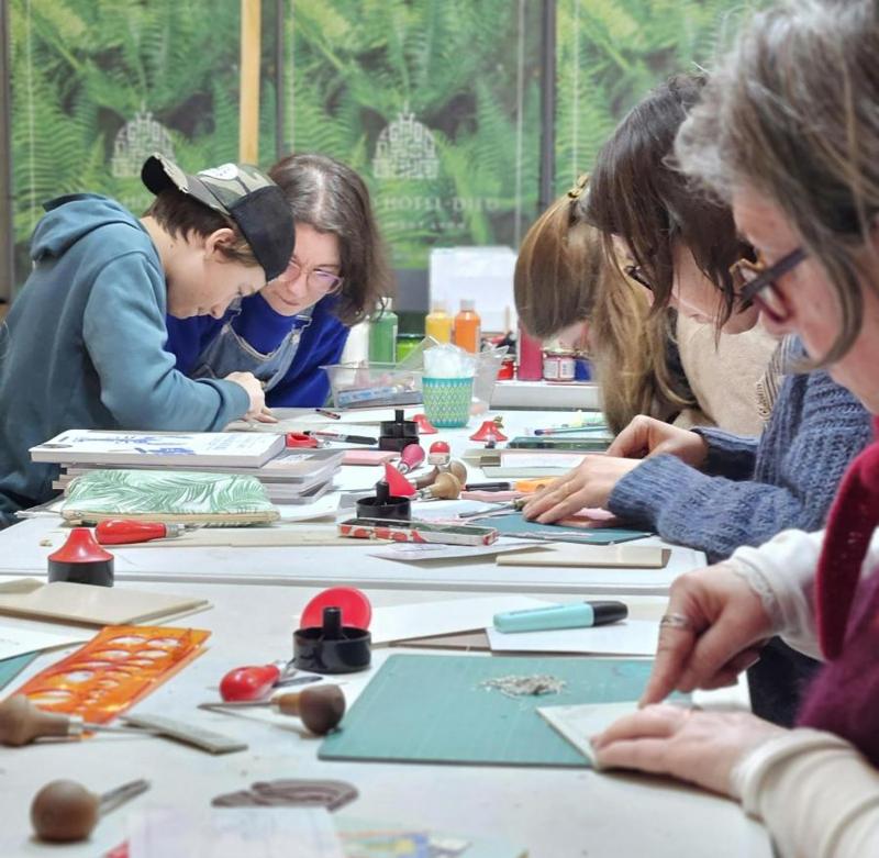 Atelier d'initiation à la linogravure à Lyon