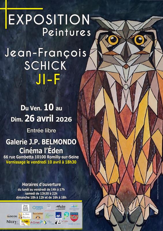 Exposition - Jean-François Schick à la Galerie Jean-Paul Belmondo de Romilly-sur-Seine