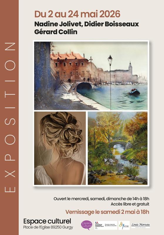 Exposition de peinture - Nadine Jolivet, Didier Boisseaux et Gérard Collin