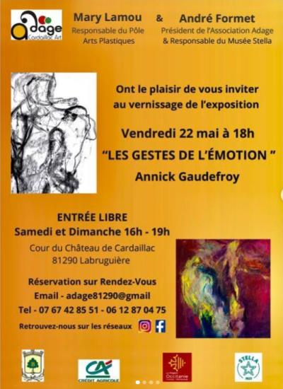 Exposition « Les gestes de l’émotion » d’Annick Gaudefroy