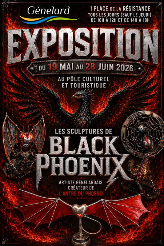 Exposition des sculptures de Black Phoenix.