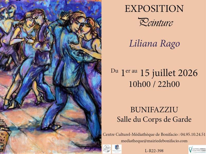Exposition peinture de l'artiste Liliana Rago - Salle du Corps de Garde - Bunifaziu