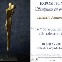 Exposition "sculptures en bronze" de l'artiste Plasticienne Liselotte Andersen - Salle du Corps de Garde - Bunifaziu