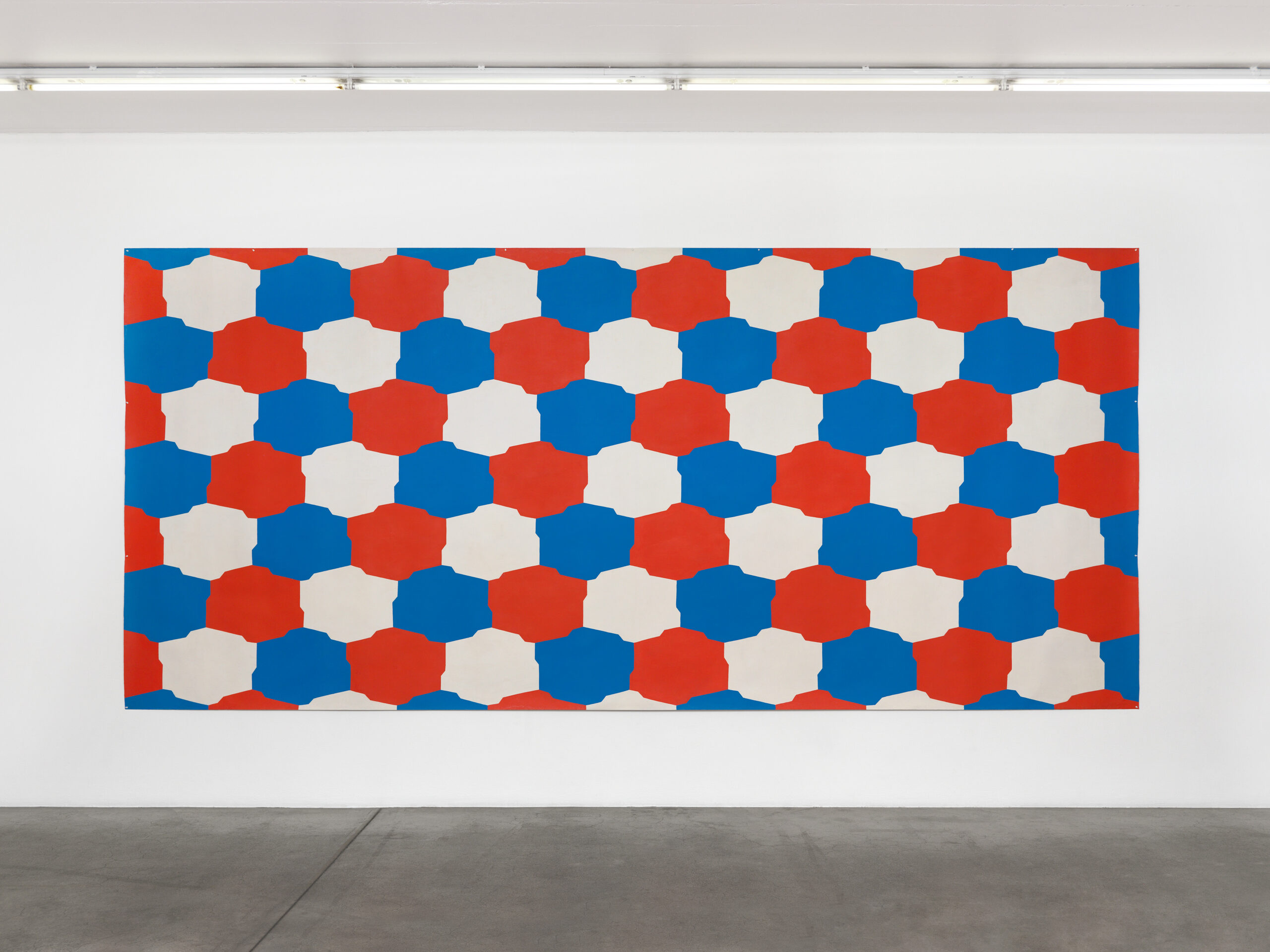 François Ristori, c.1970; 246 x 542, Acrylique sur papier, MAMCO Genève © Fonds François Ristori, photo : Annik Wetter