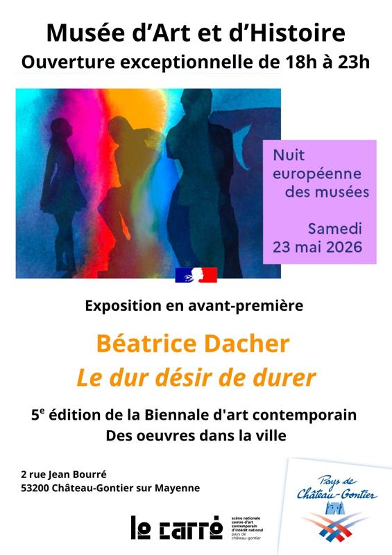Nuit Européenne des Musée 2026 - Exposition de Béatrice Dacher au Musée d'Art et d'Histoire