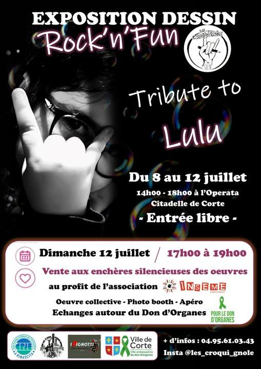 Exposition "Tribute to Lulu - Rock'n'Fun" dessins de Sten au profit d'Inseme - L'Orerata /CPIE Centre Corse A Rinascita - Corti