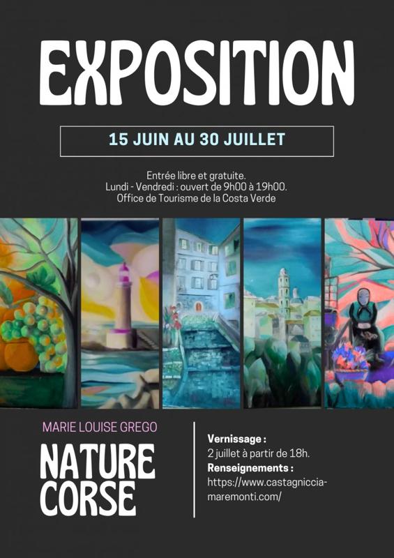 Exposition d'Art Moderne 'Nature Corse' de Marie-Louise Grego - Office de Tourisme de la Costa Verde - Santu Niculaiu