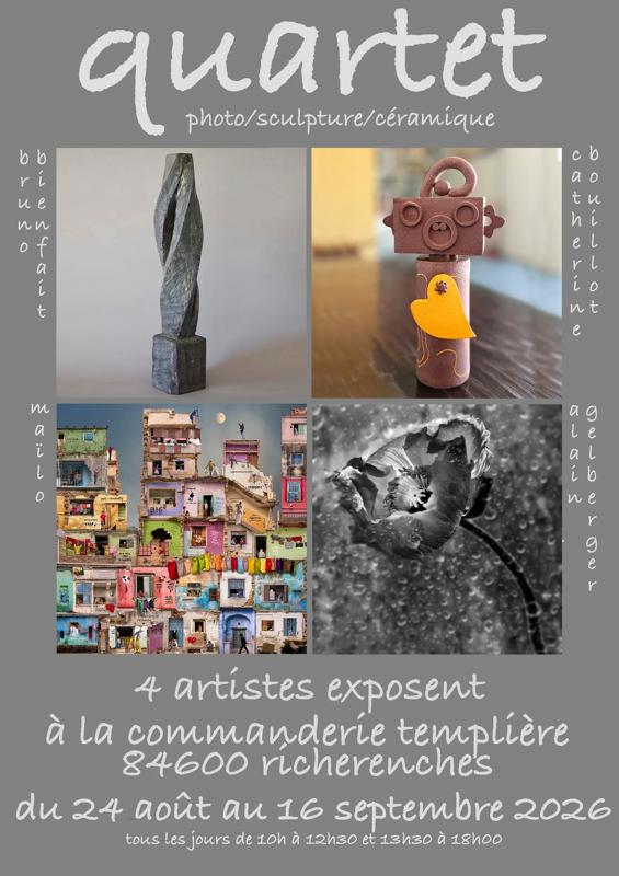 Exposition de photos, sculptures, et céramiques