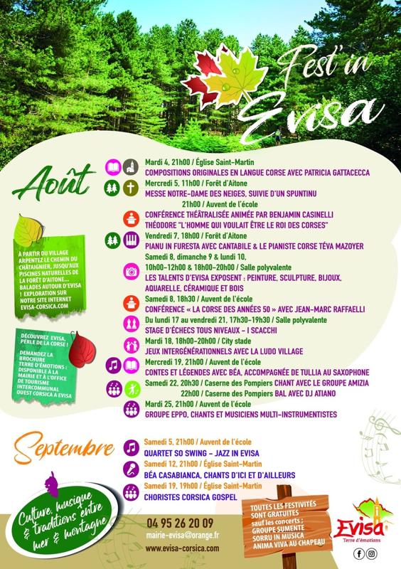 Les talents d'Evisa exposent : peinture, sculpture, bijoux, aquarelle, céramique et bois - Salle polyvalente - Evisa