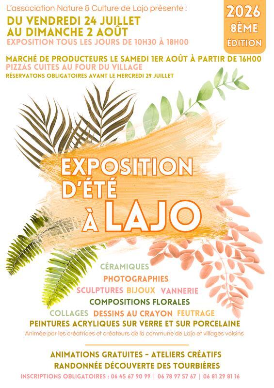 ATELIER PEINTURE SUR VERRE EXPOSITION D’ETE DE LAJO
