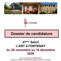 Appel à candidature: 47ème Salon L’Art à Fontenay