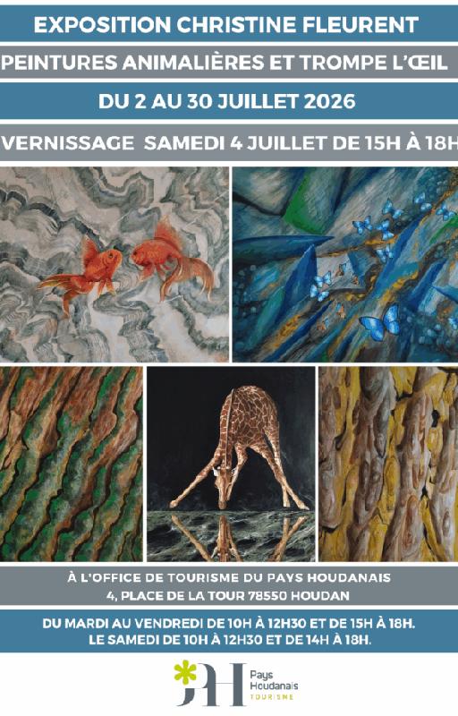Exposition Christine FLEURENT : peintures animalières et trompe l’œil