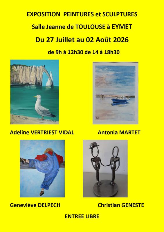 Exposition | G. Delpech, A. Vertriest, A. Martet, C. Geneste - Peinture et sculpture