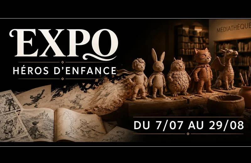 Exposition Héros d’enfance, du papier à la matière