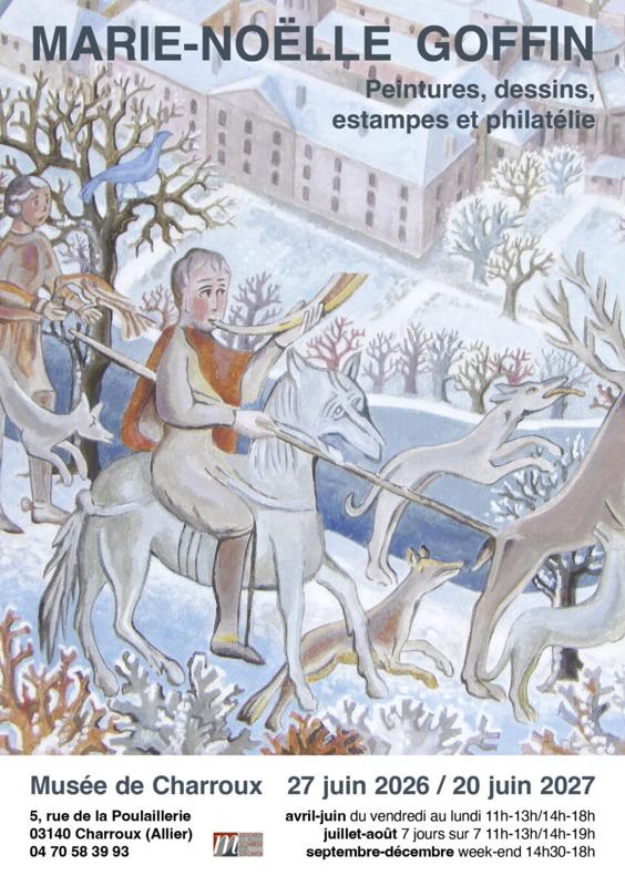 Exposition · Peinture & Philatélie Marie-Noëlle Goffin – Musée de Charroux
